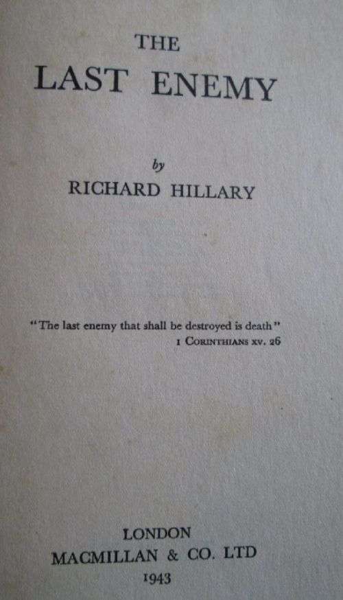The Last Enemy - Richard Hilary