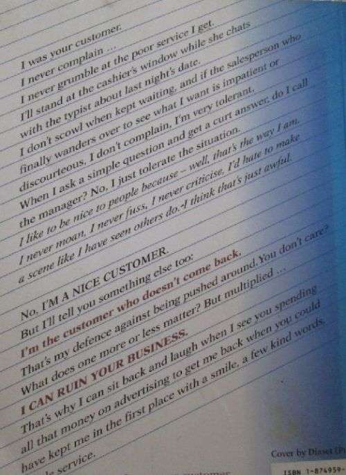 I Was Your Customer - Peter Cheales