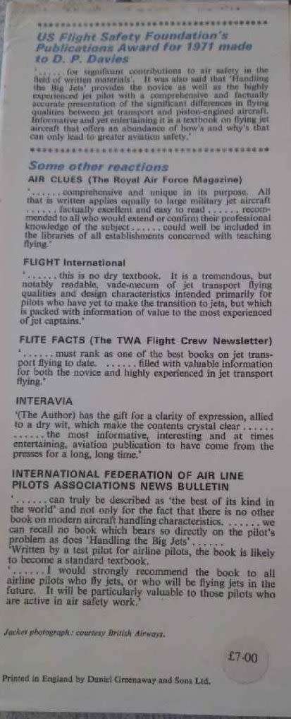 Handling Big Jets - D.P. Davies