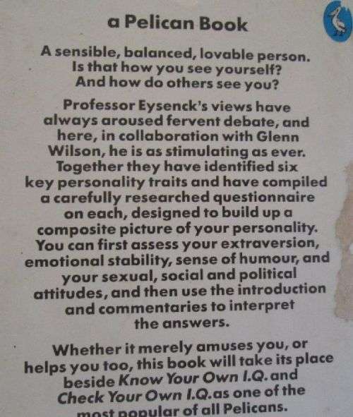 Know Your Own Personality - H.J. Eysenck and Glenn Wison