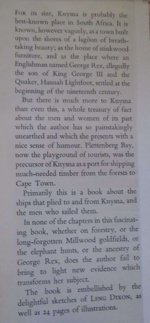 Timber and Tides - The Story of Knysna and Plettenberg Bay - Winifred Tapson