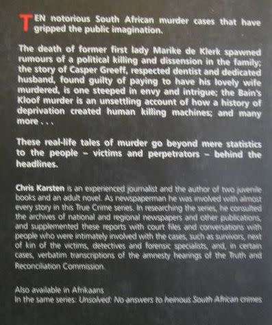 Headline Murders - Slayings Which Shook South Africa - Chris Karsten