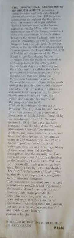 The Historical Monuments of South Africa - J.J. Oberholster