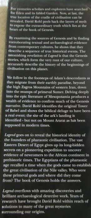 Legend - The Genesis of Civilisation - David Rohl