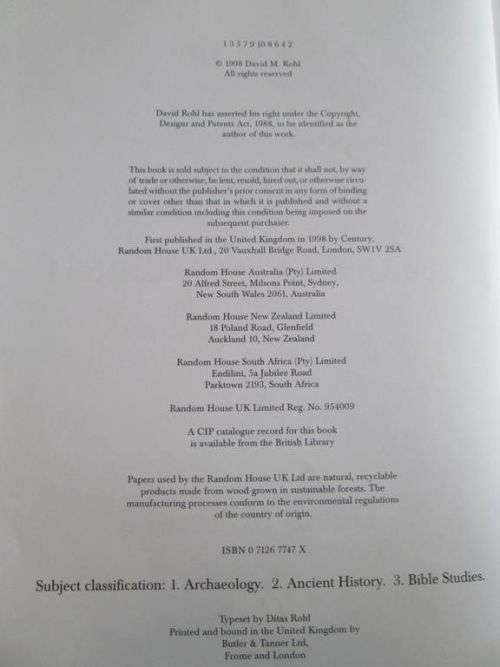 Legend - The Genesis of Civilisation - David Rohl