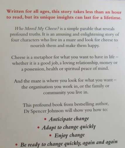 Who Moved My Cheese? - Dr Spencer Johnson