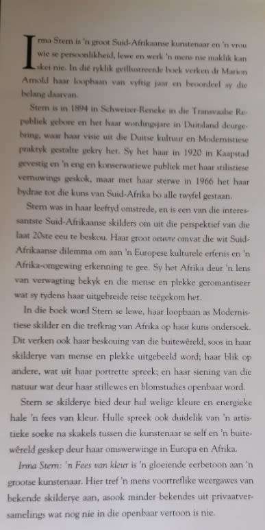 `N Fees Van Kleur - Irma Stern - Marion Arnold - Hardcover - 156 pages