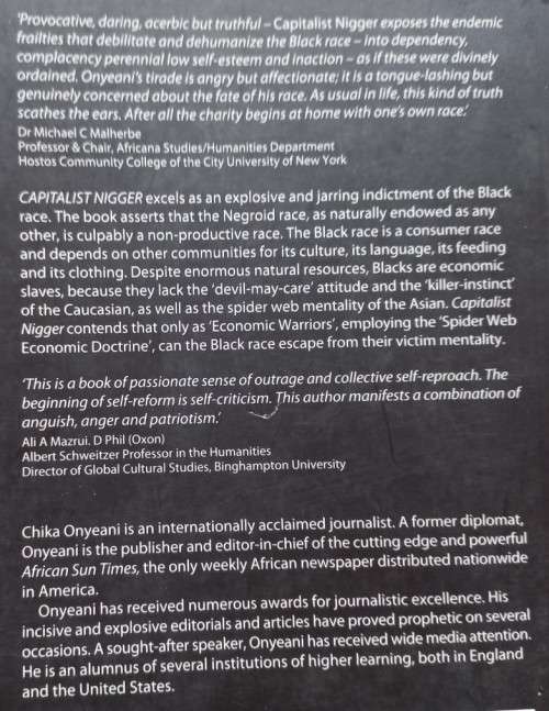 Capitalist Nigger - Chika Onyeani - Softcover - 179 pages