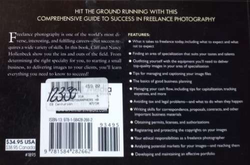 Freelance Photographer`s Handbook - 2nd Edition - Cliff & Nancy Hollenbeck - Softcover - 125 Pages