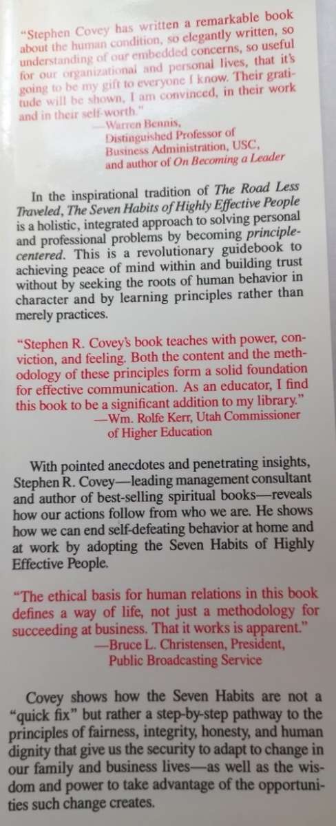 The 7 Habits of Highly Effective People - Stephen R. Covey - Hardcover - 358 Pages