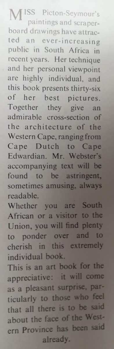 Western Provincial - Desiree Picton-Seymour and R. I. B. Webster - Hardcover - 78 Pages