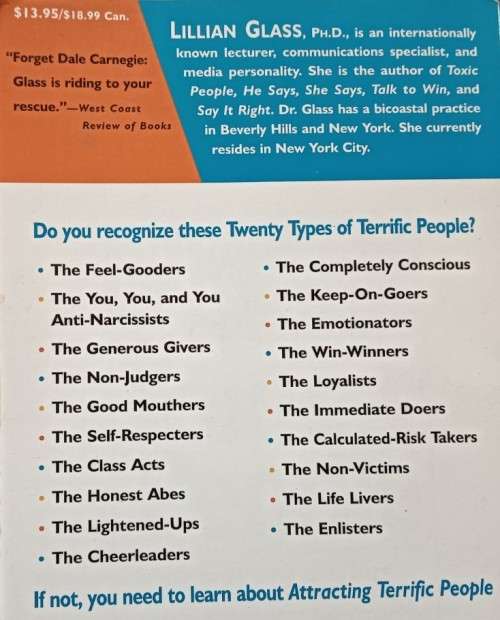 Attracting Terrific People - Lillian Glass Ph. D. - Softcover - 212 pages