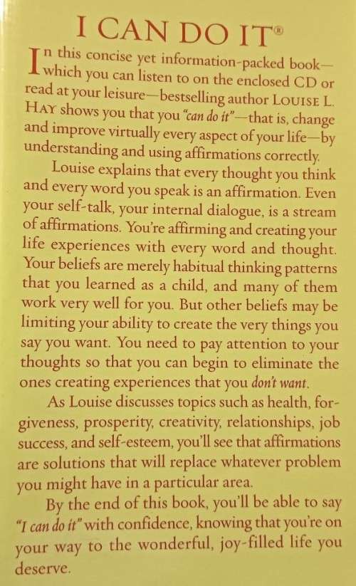 I Can Do It - Louise L. Hay - Hardcover - 77 pages + CD