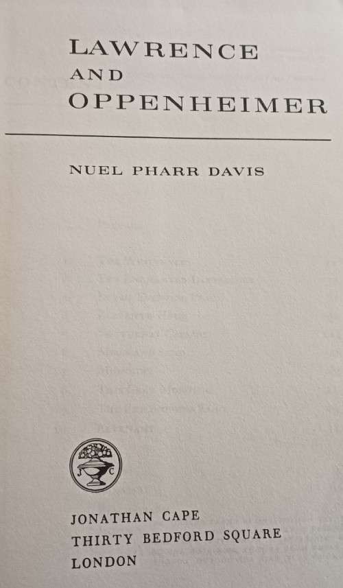Lawrence & Oppenheimer - Nuel Pharr Davis - Hardcover - 384 pages