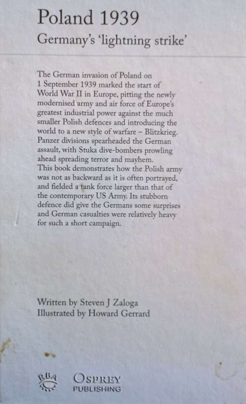 Osprey`s Battles of World War II: Poland 1939 - Lee Johnson - Hardcover - 96 Pages