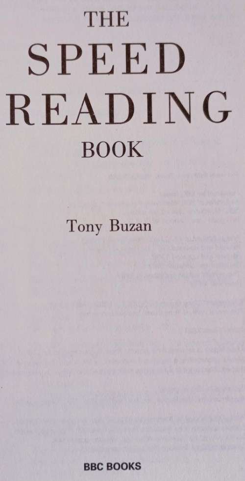Speed Reading - Tony Buzan - Softcover - 192 Pages