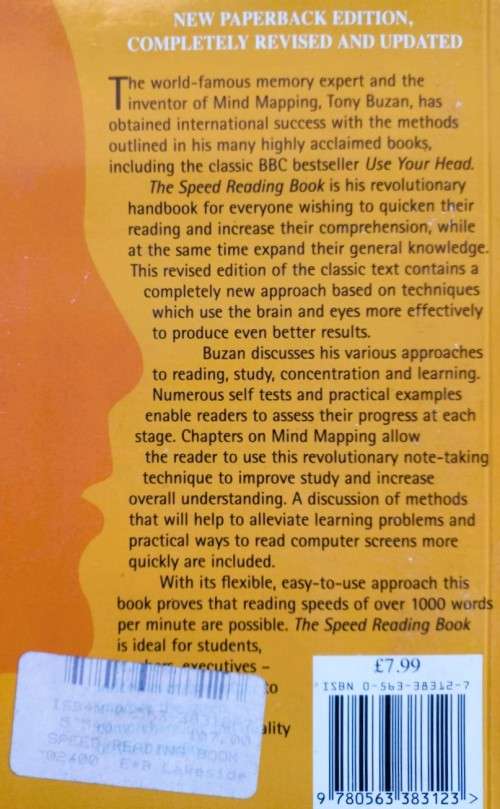 Speed Reading - Tony Buzan - Softcover - 192 Pages