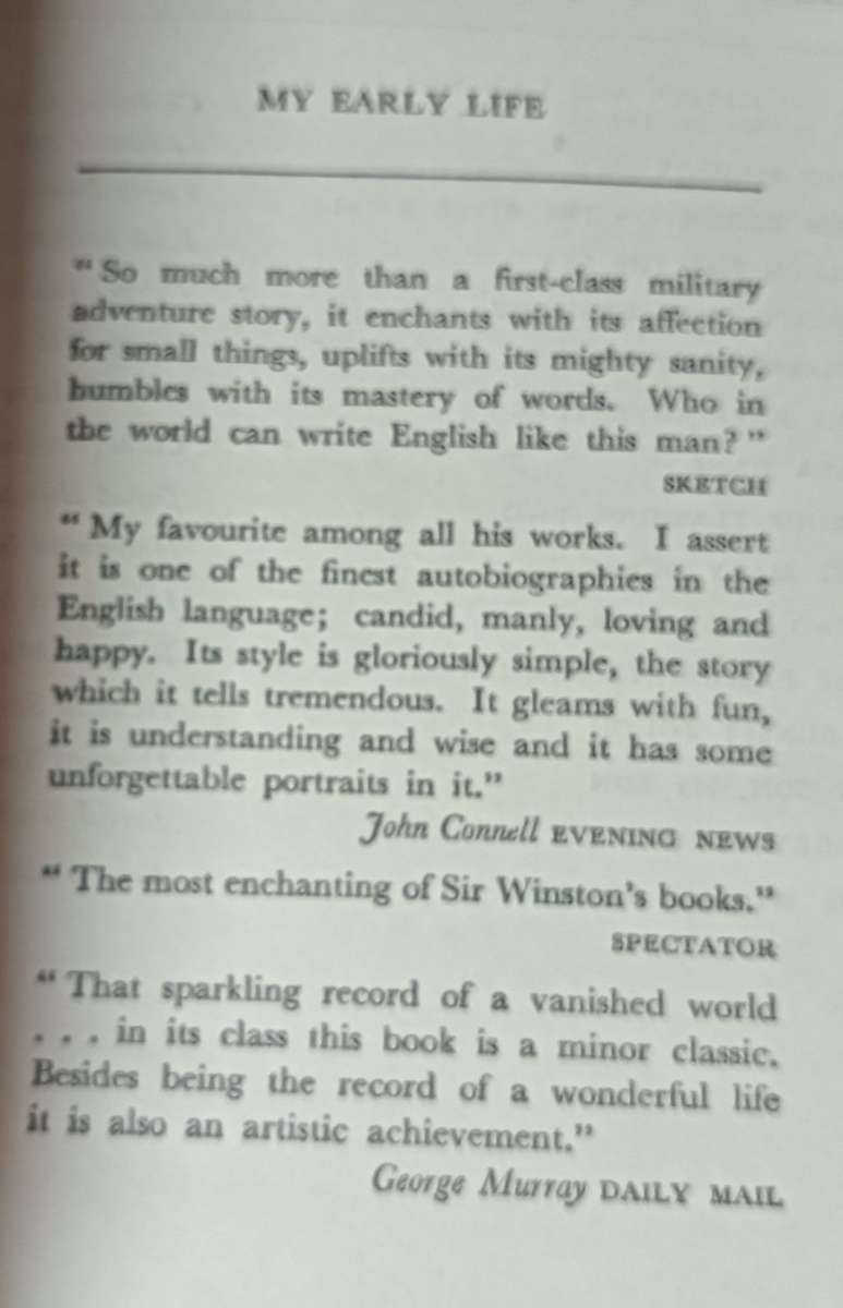 My Early Life - Winston S. Churchill- Softcover - 382 pages