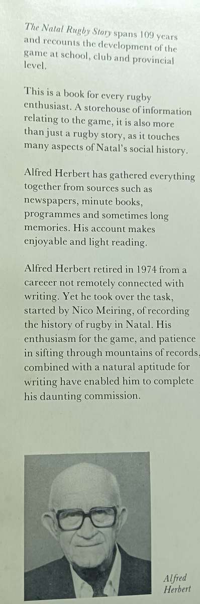 The Natal Rugby Story - Alfred Herbert - Hardcover - 444 pages