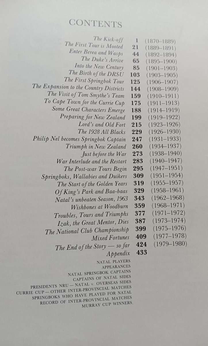 The Natal Rugby Story - Alfred Herbert - Hardcover - 444 pages