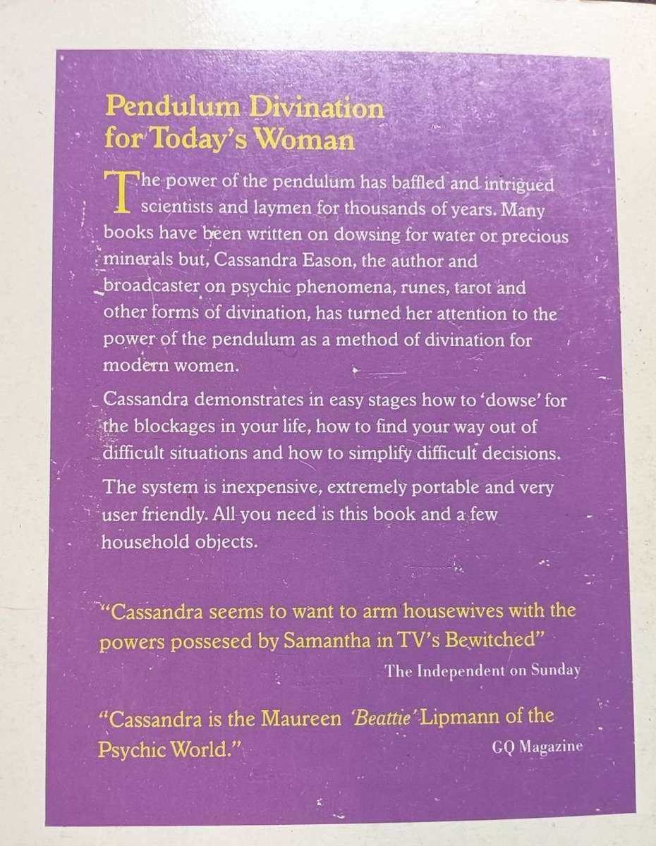 Pendulum Divination for Today`s Woman - Cassandra Eason - Softcover - 160 pages