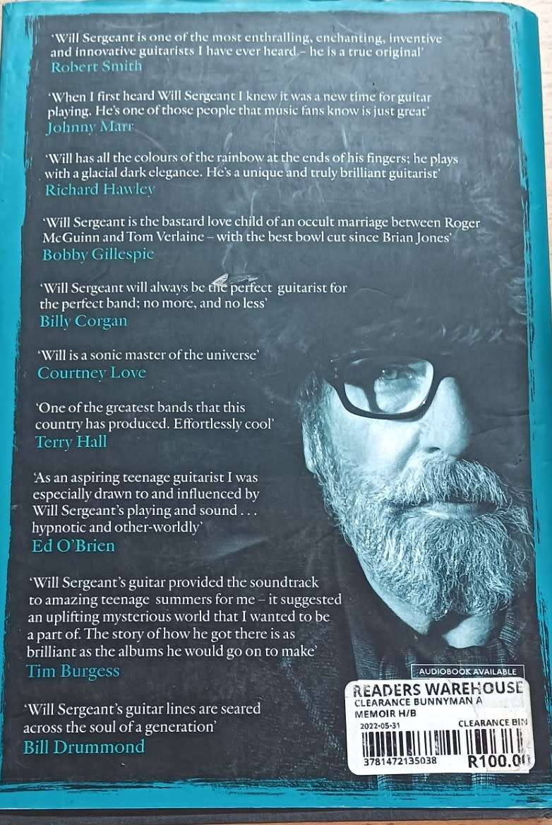 Bunnymen A Memoir - Will Sergeant - Hardcover - 319 pages