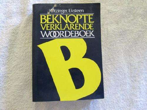 Beknopte Verklarende Woordeboek - Kritzinger, Eksteen