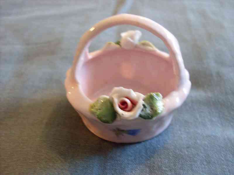 Miniature Pink Basket with Flower design