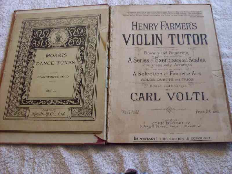 Bound Copy - Very Old - Henry Farmer's Violin Tutor Plus Morris Dance Tunes - Pianoforte Solo Set 11