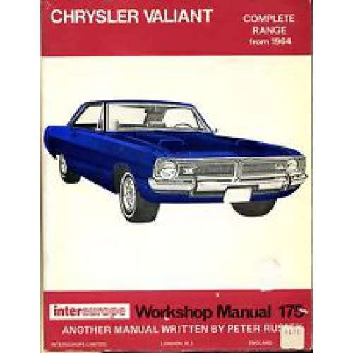 VALIANT Chrysler Valiant VE, VG, H (1968 on) Workshop Manual (Intereurope Limited 175)