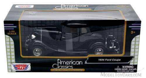 1934 Ford Coupe, Black - Motormax 73217 - American Classics1/24 scale Diecast Model Toy Car