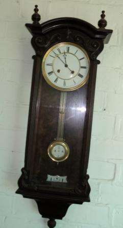 Interesting old wall clock -glass sides