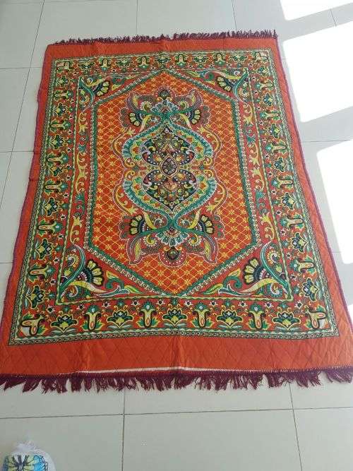 SUPER QUALITY PADDED PICNIC MAT/CARPET ORANGE BIG SIZE 1.3M X 2M