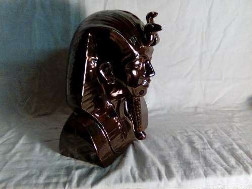 THIS IS A ONE OF A KIND TUTANKHAMUN HEAD PIECE - TERRIFIC PIECE - A MUST HAVE!!!