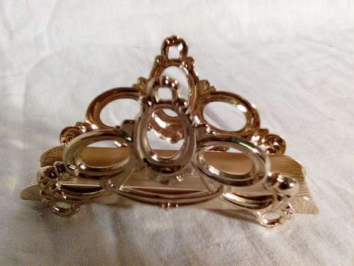 I HAVE QUITE AN ELEGANT BRASS OTTONE VERITABLE SERVIETTE HOLDER - EXQUISITE PIECE!!!