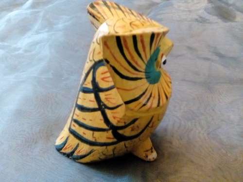 I HAVE SUCH A BEAUTIFUL YELLOW WOODEN OWL - STUNNING PIECE!!!!