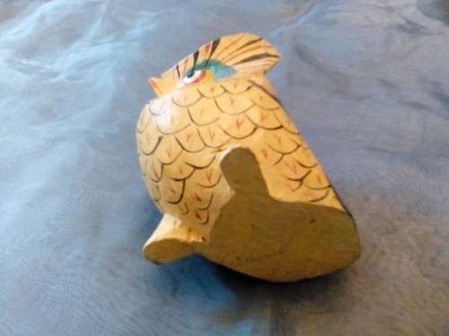 I HAVE SUCH A BEAUTIFUL YELLOW WOODEN OWL - STUNNING PIECE!!!!
