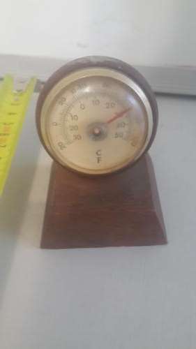 Stunning Little Vintage Wooden Barometer - Working!