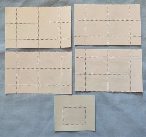 SWA - 1989 75th Anniversary of Aviation in SWA Set 4 x MNH Control Blocks + Minisheet!