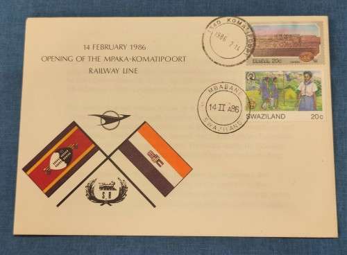 RSA - 14 February 1986 - Opening of the Mpaka Komatipoort Railway Line - Limited Issue #701