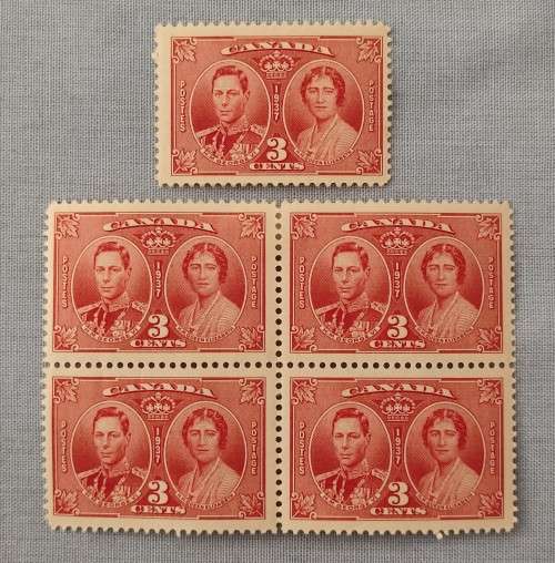 CANADA 1937, 10 May. Coronation of KGVI, Block of 4, MLH,