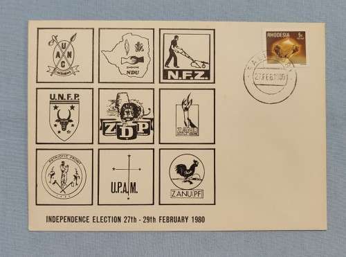 Rhodesia FDC - Independence Election 27-29 Feb. 1980 - with Salisbury cancellation