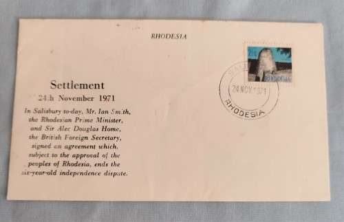 1971 -  Rhodesia - FDC - Settlement of Independance-