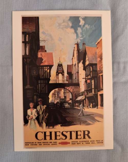 GB -Travel by Train - CHESTER - Postcard