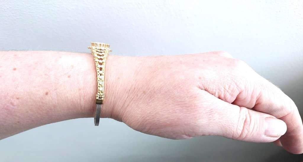 Authentic Turkish Cuff Bangle With Rose Quarts