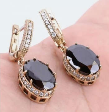 Authentic Turkish Earrings with Onyx