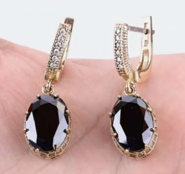 Authentic Turkish Earrings with Onyx