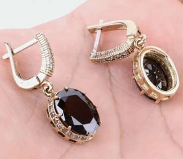Authentic Turkish Earrings with Onyx