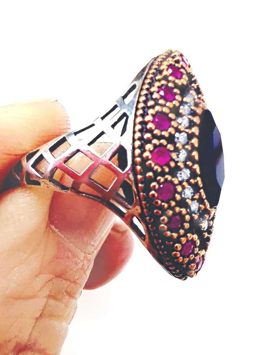 Authentic Turkish Sapphire & Ruby Ring