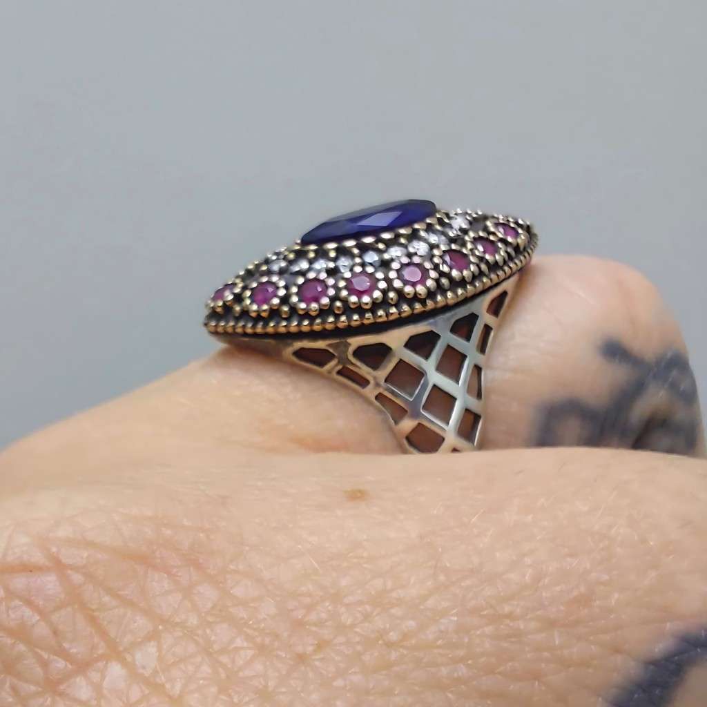 Authentic Turkish Sapphire & Ruby Ring